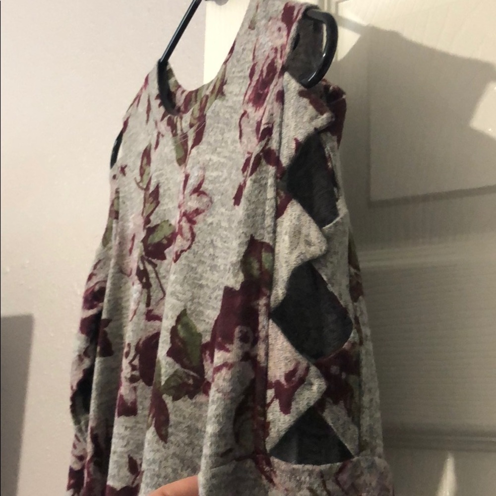 Floral sweater dress